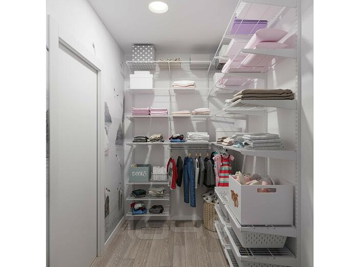 Система для хранения детских вещей белая 1560*450*2050