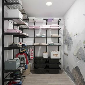 Система для хранения детских вещей черная 1560*450*2050