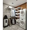 Система в прачечную со стиральной и сушильной машинами белая 1560*450*2050
