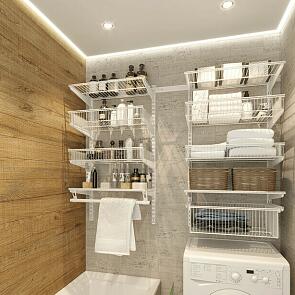 Система в ванную комнату белая 1560*450*1025