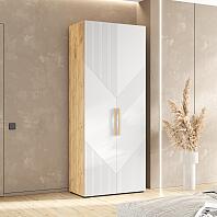 Ирис Шкаф 2-х ств.(900) (Браш Вайт, Дуб Крафт)