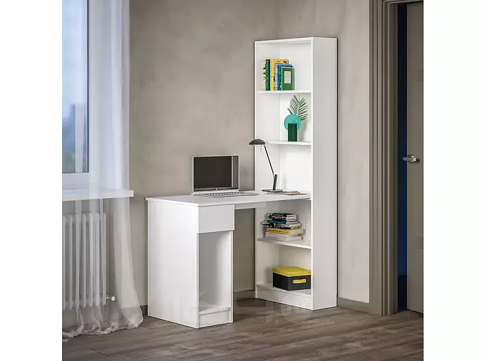 Лайт Шкаф комбинированный 10.01 Белая гладкая 101