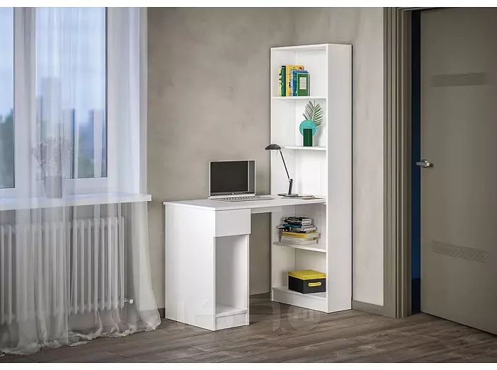 Лайт Шкаф комбинированный 10.01 Белая гладкая 101