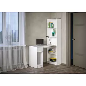 Лайт Шкаф комбинированный 10.01 Белая гладкая 101