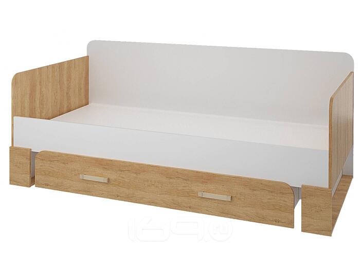 Кровать Сити СТЛ.336.07 Бело-серый/Дуб небраска