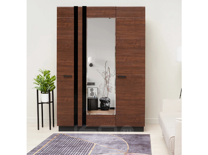 Шкаф 1500x542x2126 Магнолия дерево/орех зеркало, МДФ