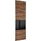 Дверь Прайм Премиум из 3х секций ДСП/Чёрное Стекло 2200 Крафт табачный