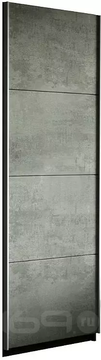Дверь Прайм ТМ_L из 4х секций ДСП 600 Бетон (для 1200 и 1800)