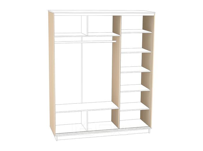 Комплект боковых элементов шкафа-купе D2/D3 Дуб молочный 2200*450