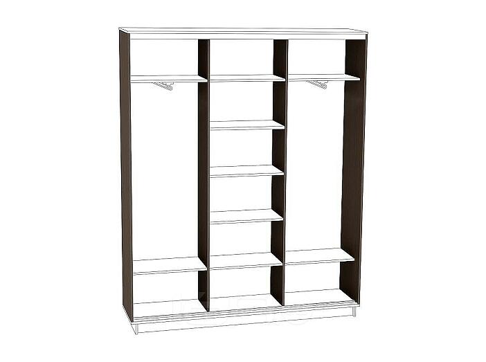 Комплект боковых элементов шкафа-купе D3 Чёрное дерево 2200*450 Комплект боковых элементов шкафа-купе D3 Чёрное дерево 2200*450