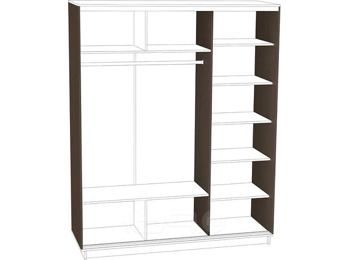 Комплект боковых элементов шкафа-купе D3 Чёрное дерево 2400*600