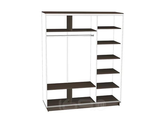 Комплект внутренних элементов шкафа-купе D3 Чёрное дерево 1800*450