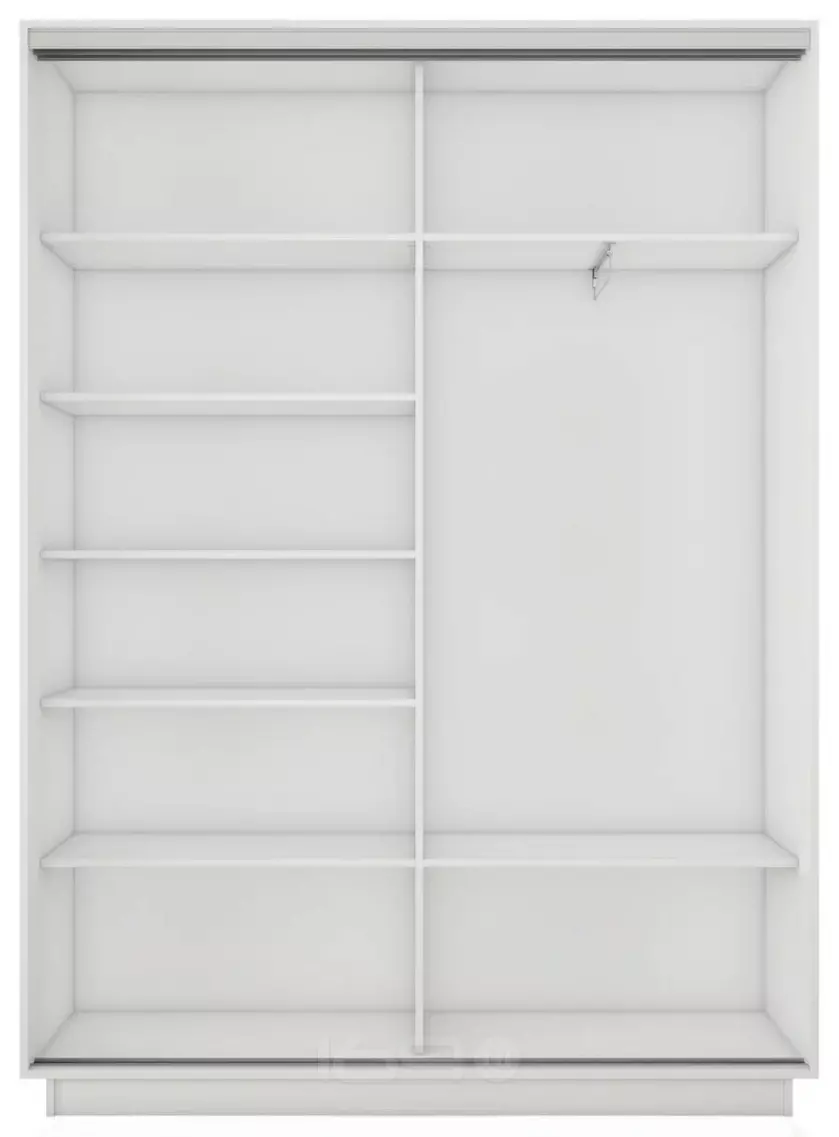 Корпус 2х-дверного шкафа-купе Экспресс 2 Дуо 120 Белый снег 1200x2200x450