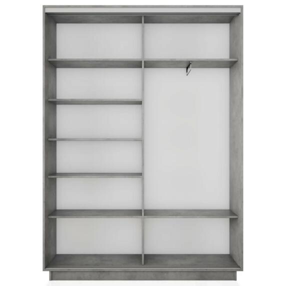 Корпус 2х-дверного шкафа-купе Экспресс 2 Дуо 120 Бетон 1200x2200x450