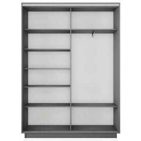 Корпус 2х-дверного шкафа-купе Экспресс 2 Дуо 140 Серый Диамант 1400x2400x450