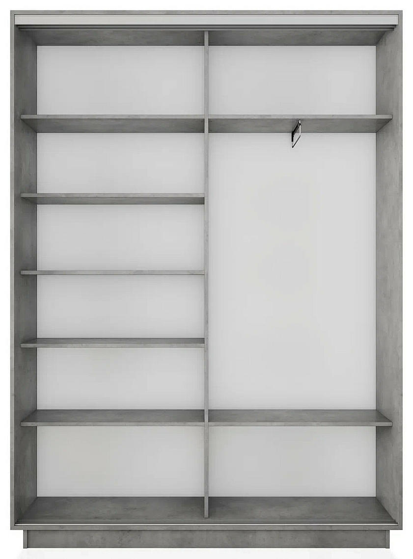 Корпус 2х-дверного шкафа-купе Экспресс 2 Дуо 160 Бетон 1600x2400x450 13600₽