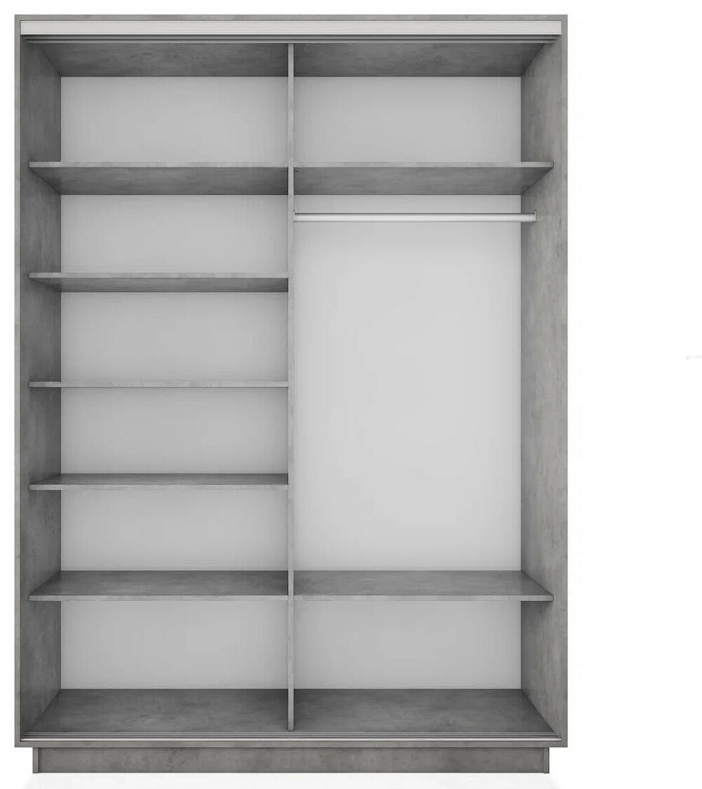 Корпус 2х-дверного шкафа-купе Экспресс 2 Дуо 160 Бетон 1600x2400x600 18830₽