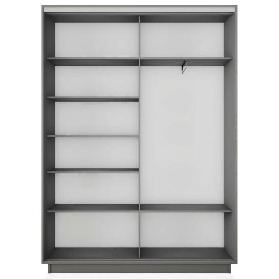 Корпус 2х-дверного шкафа-купе Экспресс 2 Дуо 160 Серый Диамант 1600x2400x450