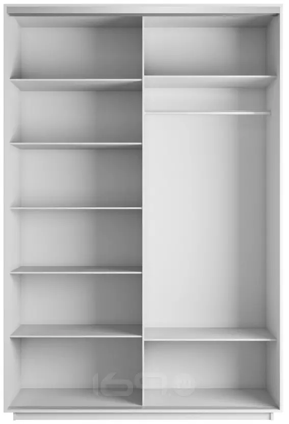 Корпус 2х-дверного шкафа-купе Экспресс Дуо120 Белый снег 1200х2200х600