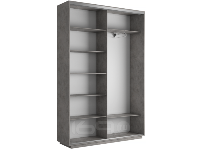 Корпус 2х-дверного шкафа-купе Экспресс Дуо120 Бетон 1200х 2200х450