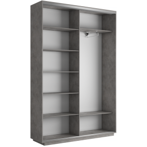 Корпус 2х-дверного шкафа-купе Экспресс Дуо120 Бетон 1200х 2200х450