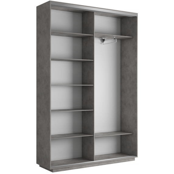 Корпус 2х-дверного шкафа-купе Экспресс Дуо120 Бетон 1200х 2200х450