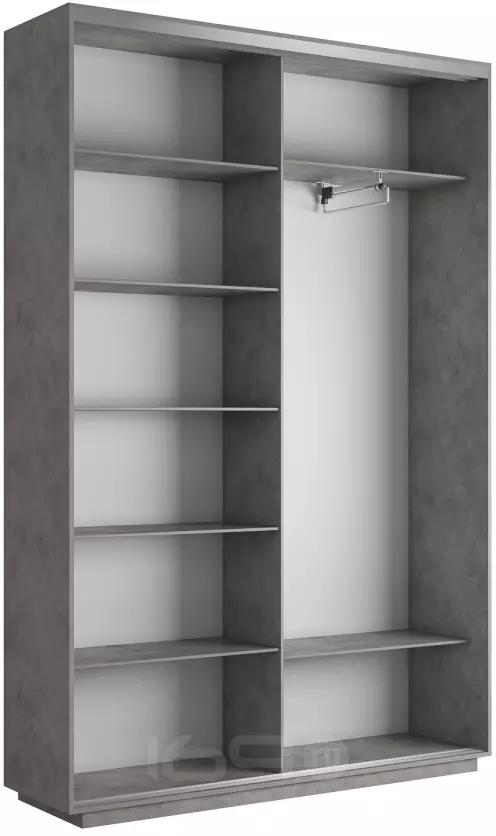 Корпус 2х-дверного шкафа-купе Экспресс Дуо120 Бетон 1200х 2200х450