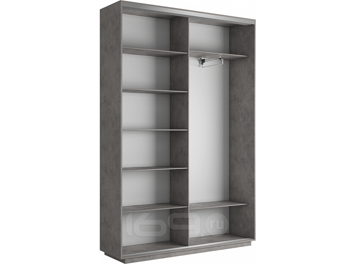 Корпус 2х-дверного шкафа-купе Экспресс Дуо160 Бетон 1600х 2200х450