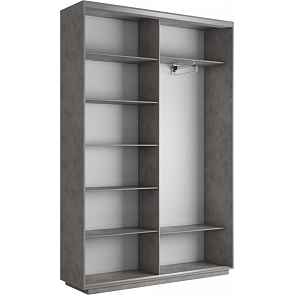 Корпус 2х-дверного шкафа-купе Экспресс Дуо160 Бетон 1600х 2200х450