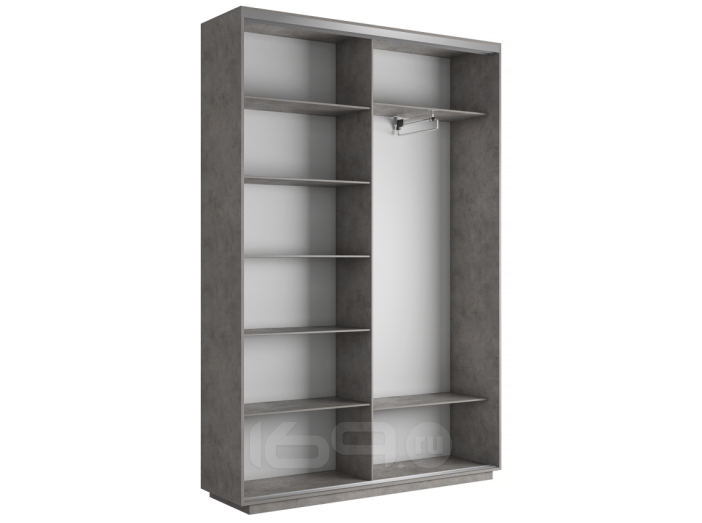 Корпус 2х-дверного шкафа-купе Экспресс Дуо160 Бетон 1600х 2200х450