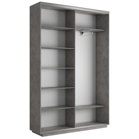Корпус 2х-дверного шкафа-купе Экспресс Дуо160 Бетон 1600х 2200х450