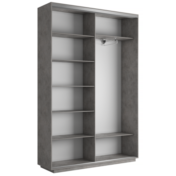 Корпус 2х-дверного шкафа-купе Экспресс Дуо160 Бетон 1600х 2200х450