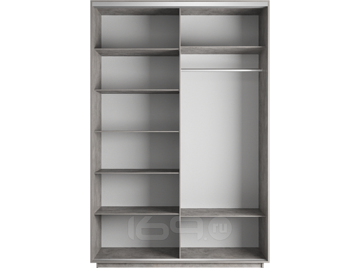 Корпус 2х-дверного шкафа-купе Экспресс Дуо160 Бетон 1600х 2200х600