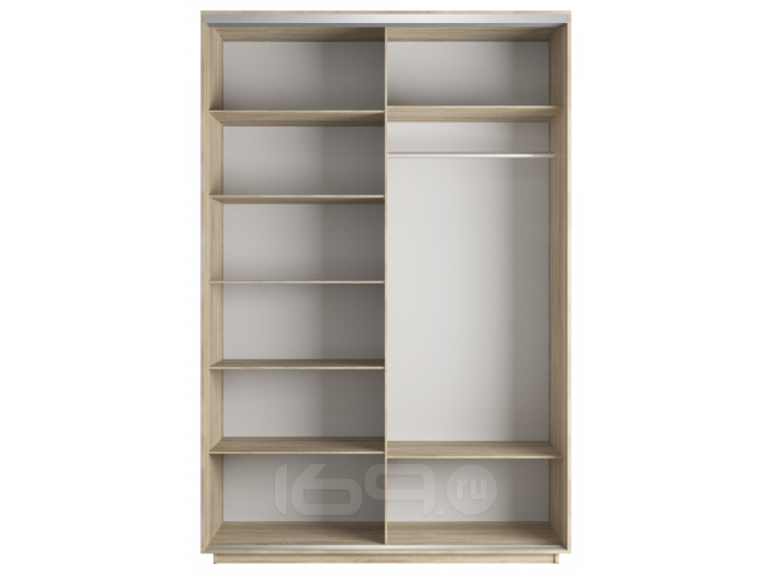 Корпус 2х-дверного шкафа-купе Экспресс Дуо160 Дуб Сонома 1600х 2200х600
