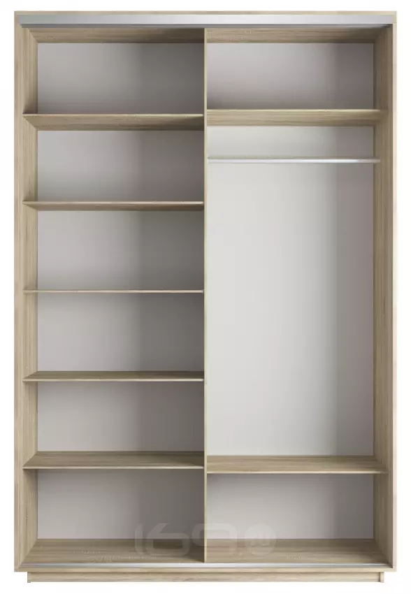 Корпус 2х-дверного шкафа-купе Экспресс Дуо160 Дуб Сонома 1600х 2200х600