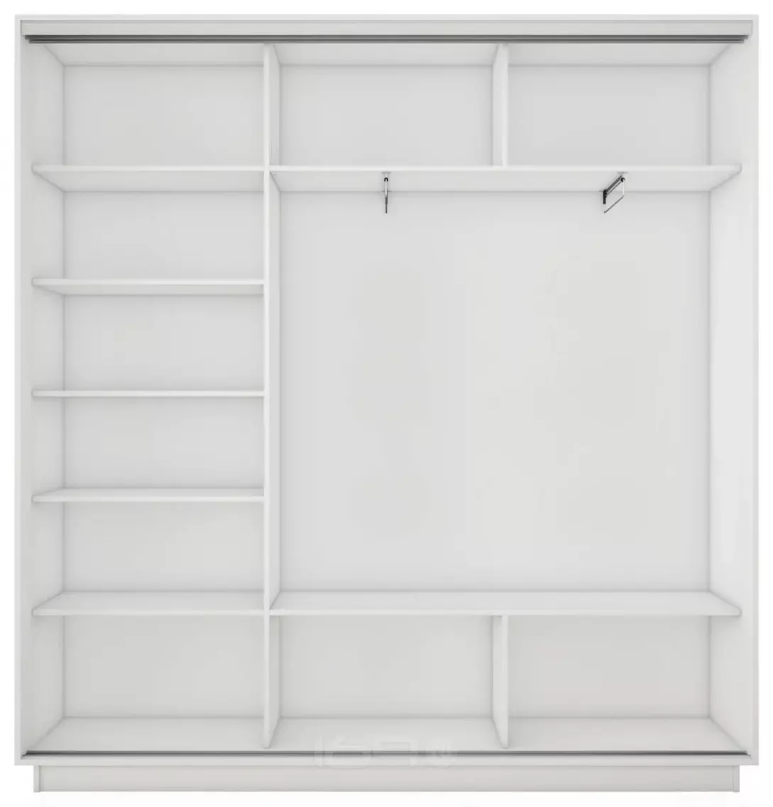 Корпус 3х-дверного шкафа-купе Экспресс 2 Трио 180 Белый снег 1800x2200x450