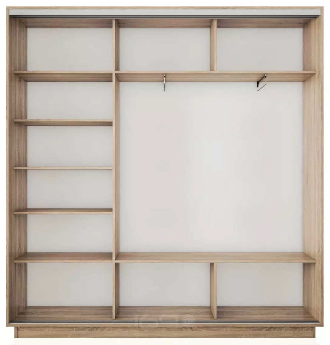 Корпус 3х-дверного шкафа-купе Экспресс 2 Трио 180 Дуб Сонома 1800x2200x450