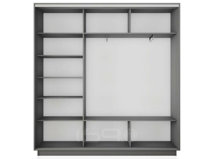 Корпус 3х-дверного шкафа-купе Экспресс 2 Трио 180 Серый Диамант 1800x2200x450