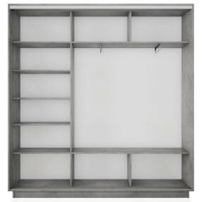 Корпус 3х-дверного шкафа-купе Экспресс 2 Трио 210 Бетон 2100x2200x450