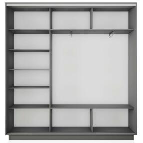 Корпус 3х-дверного шкафа-купе Экспресс 2 Трио 240 Серый Диамант 2400x2200x450