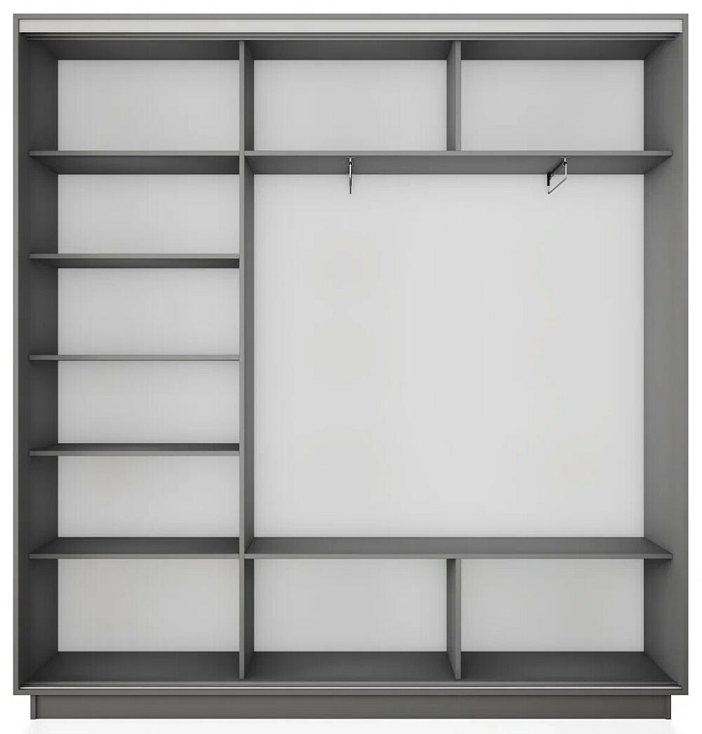 Корпус 3х-дверного шкафа-купе Экспресс 2 Трио 240 Серый Диамант 2400x2400x450 20180₽