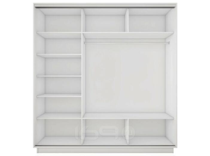 Корпус 3х-дверного шкафа-купе Экспресс 2 Трио 240 Белый снег 2400x2200x600