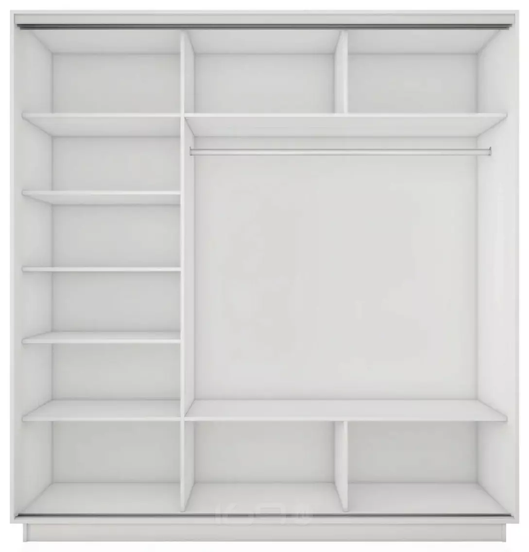 Корпус 3х-дверного шкафа-купе Экспресс 2 Трио 240 Белый снег 2400x2200x600