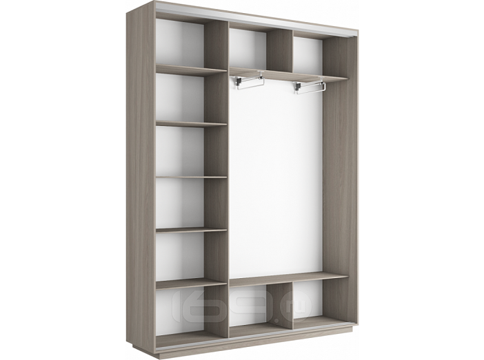 Корпус 3х-дверного шкафа-купе Экспресс Трио180 Ясень шимо светлый 1800х2200х450