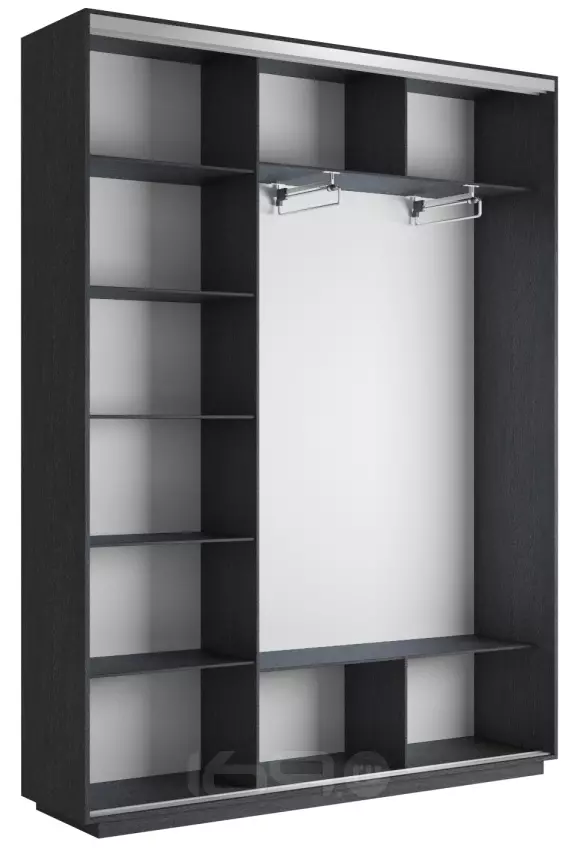 Корпус 3х-дверного шкафа-купе Экспресс Трио210 Венге 2100х2200х450