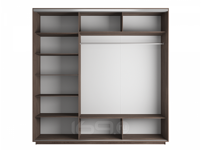 Корпус 3х-дверного шкафа-купе Экспресс Трио210 Ясень шимо тёмный 2100х2400х600