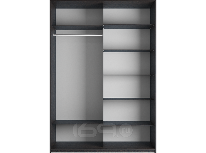 Корпус шкафа-купе Прайм 2-120 Венге 1200х2300х570
