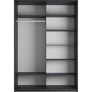 Корпус шкафа-купе Прайм 2-120 Венге 1200х2300х570