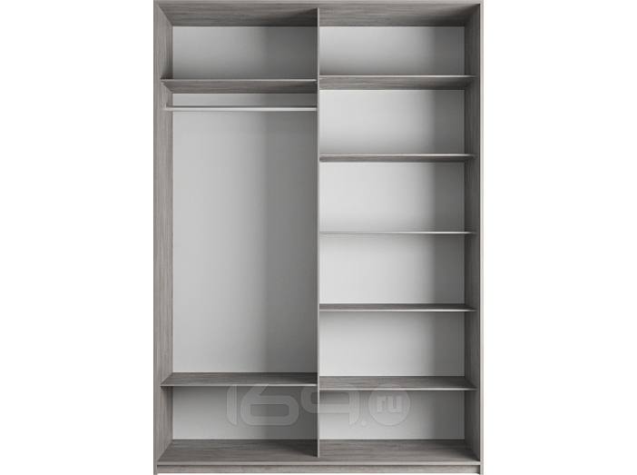 Корпус шкафа-купе Прайм 2-140 Бетон 1400х2300х570