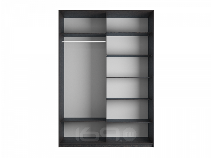 Корпус шкафа-купе Прайм 2-140 Венге 1400х2300х570 Корпус шкафа-купе Прайм 2-140 Венге 1400х2300х570